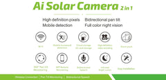 Cameră de Supraveghere Solară HNY 3MP 4G cu Panou Solar, Aplicația V380 Pro, Rotire PTZ, IP66, Card 64GB Inclus