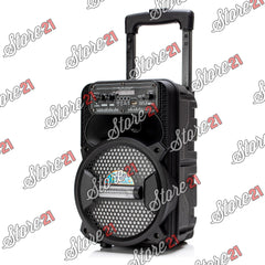 Boxa Activa Profesionala Portabila 250 W Troler 8 Inch ,Microfon , USB, Radio, Bluetooth,Telcomanda,cadou BRATARA+ Casti telefon