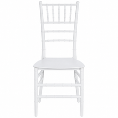 Scaun Elegant AT PERFORMANCE® Chiavari, din Policarbonat, Rezistent la Umiditate, Fără Brațe, Alb, 38 x 37 x 88.5 cm