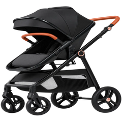 Carucior Pentru Bebelusi, At Performance, Pliabil, Usor, cu Sezut reversibil, Functie Sport, 0-36 luni, Negru