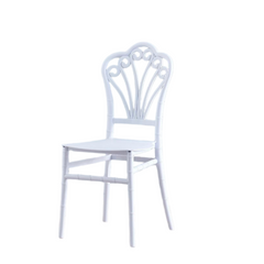 Scaun Elegant AT PERFORMANCE® Chiavari, din Policarbonat, Rezistent la Umiditate, Fără Brațe, Alb, 38 x 37 x 88.5 cm