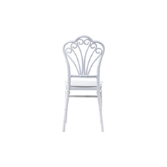 Scaun Elegant AT PERFORMANCE® Chiavari, din Policarbonat, Rezistent la Umiditate, Fără Brațe, Alb, 38 x 37 x 88.5 cm