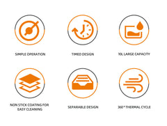 Friteuză cu Aer Cald Haley 6L – Eleganță și Gătit Inteligent în Bucătăria Ta