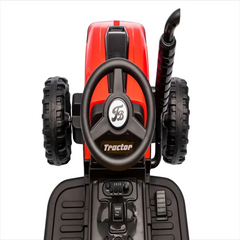 Tractor Electric KIDOO pentru Copii cu Telecomandă 2.4G, Remorcă Detașabilă, 12V 4.5Ah, 2 Motoare 380, Lumini LED, Muzică, Centură de Siguranță