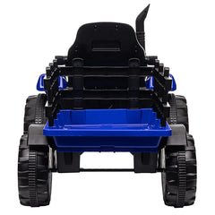 Tractor Electric cu Telecomandă pentru Copii KIDOO, cu Remorcă și Gard, Far, Sunet Motor, Claxon, MP3/USB – 3-6 Ani