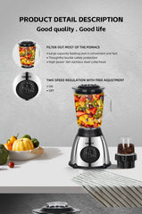 Blender Multifuncțional HALEY 1200W, Capacitate 1.5L, Motor Puternic, Design Compact și Versatil