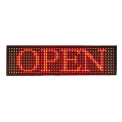 Reclama Luminoasa 200 x 40 cm, LED Rosu, Cod QR, Vizualizare 120°, Wi-Fi, afisaj mesaj programabil, exterior