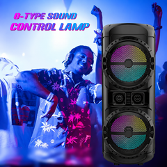 Boxă Portabilă Karaoke Sing-e ZQS12201, 400W, Bluetooth, Dual 12", Microfon Wireless Inclus, LED RGB, USB/TF/AUX, Radio FM, Acumulator Reîncărcabil
