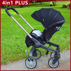 Cărucior travel 4 în 1 pentru Bebeluși Stroller Plus 2053 – Sistem Multifuncțional, 0-3 Ani