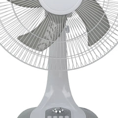Ventilator de Masă HALEY HY-6018, 16 Inch, 5 Pale, 3 Trepte de Viteză, Oscilație Orizontală, Motor Puternic și Silențios, Alb