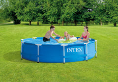 Piscina cu cadru metali, supraterana, rotunda, cu pompa de filtrare, 366 x 76 cm