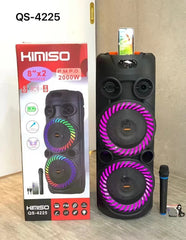 KOLAV-F2805 - Boxă portabilă 8" cu Bluetooth, TF, USB, FM, Microfon wireless și Woofer cu Lumină de Flacără