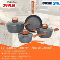 Set gatit antiaderent 7 piese GRANIT