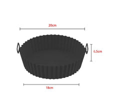 Tava pentru Air Fryer din Silicon, 18.3 cm, Gri, AT PERFORMANCE®, O Solutie Practica si Versatila pentru Gatitul Sanatos