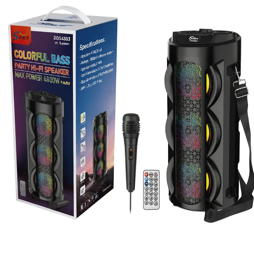 Boxă Portabilă Bluetooth AT Performance ZQS4303 cu Lumini RGB – 4