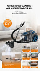 Aspirator Fără Sac HALEY 4,5L, 3000W, Aspirator de Praf, Aspirator Puternic cu Fir, de Calitate, cu Ciclon