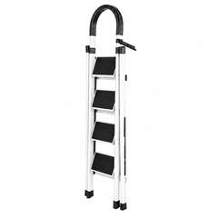 Scara Pliabila cu 3/4/5/6 Trepte Late, At Performance, Metalica, Maxim 150 Kg, Picioare Antialunecare