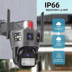 Cameră Supraveghere cu 2 Camere AT PERFORMANCE® – 5K, 9MP, PTZ 4G, Viziune Nocturnă, Alarmă, Audio, IP66