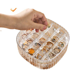 Cutie de depozitare pentru bijuterii, AT PERFORMANCE®, de calatorie, portabila, Organizatorpentru cercei.