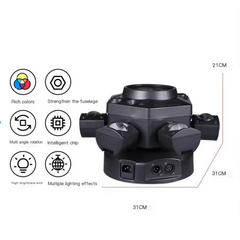 Proiector Moving Head Profesional 6 Brațe 120W RGBW 4-în-1 DMX512 cu Telecomandă