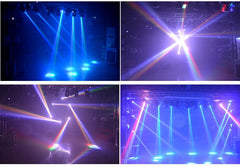MINI MOVING HEAD DUBLU FATA, 4x15W RGBW LED Beam, Wash Light 16-22 channels DMX512 Control Lighting Effect