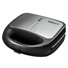 Sandwich Maker 3 în 1 HALEY® HY-1031, Plăci Antiaderente, Grill și Waffle, Design Compact, Negru