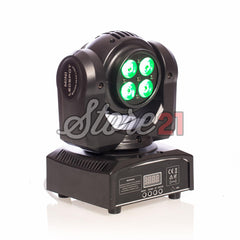 MINI MOVING HEAD DUBLU FATA, 4x15W RGBW LED Beam, Wash Light 16-22 channels DMX512 Control Lighting Effect