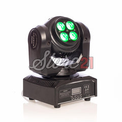 MINI MOVING HEAD DUBLU FATA, 4x15W RGBW LED Beam, Wash Light 16-22 channels DMX512 Control Lighting Effect