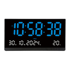Ceas Digital de Masa AT PERFORMANCE®, cu Lumina Led Rosu, Alarma, 3 Niveluri de Luminozitate, Calendar, Temperatura, Functie Snooze, Mod de Noapte, 11x22cm.
