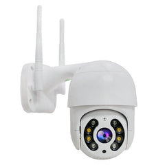 Camera de Supraveghere WIFI, AT PERFORMANCE®, 5MP, Exterior/Interior, Ultra HD 4K, 10X Zoom, Rotire 360°, Leduri Lumina, URMĂRIRE, Vedere Nocturna, Alarma.