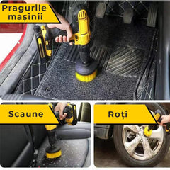 PACHET PROMOTIONAL | Trusa Bormasina, AT PERFORMANCE®, 36V cu 2X Acumulator si Incarcator + Set 3 Perii Rotative de Curatat Suprafete, Covoare