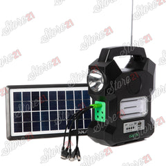 Kit Incarcator Urgente cu Panou Solar GdLite ,radio FM,lanterna,lampa 12 LED