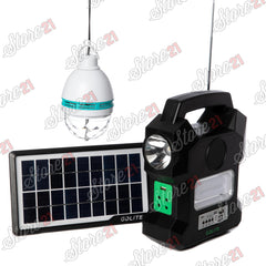 Kit Incarcator Urgente cu Panou Solar GdLite ,radio FM,lanterna,lampa 12 LED