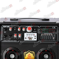 Set boxe ACTIV, cu AMPLIFICATOR, multifunctional (inclusiv KARAOKE) cu bluetooth, USB (mp3), AUX, card SD,+microfon, telecomanda