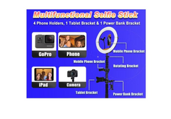 Platforma Foto-Video rotunda AT PERFORMANCE®, Selfie 360, brat rotativ, Led RGB, pentru Evenimente, diametru 80cm
