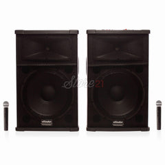 Set Boxe active 800 W profesionale Vlliodor 2005,15 INCH, 2 Microfoane Wireless, USB, Radio, Bluetooth