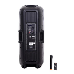 Boxă portabilă profesională AT Performance A15-15, 800W, 120x35x35 cm, Karaoke, Bluetooth, Microfon wireless, Baterie reîncărcabilă