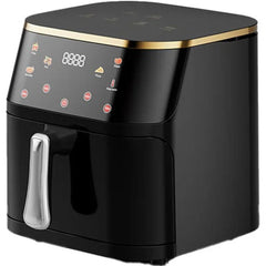 Friteuză cu Aer Cald 10L AT PERFORMANCE® – 2400W, Display Digital Touch, 8 Programe, cu Geam, Neagră + CADOU 50 Hârtii de Copt
