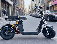 Scuter Electric 2 Persoane, Viteză Limitată 25 km/h – Fără Permis, Motor 1500W, Baterie 20Ah, Suspensie Hidraulică, COC Inclus