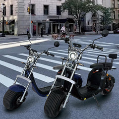 Scuter Electric 2 Persoane, Viteză Limitată 25 km/h – Fără Permis, Motor 1500W, Baterie 20Ah, Suspensie Hidraulică, COC Inclus