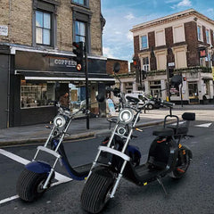 Scuter Electric 2 Persoane, Viteză Limitată 25 km/h – Fără Permis, Motor 1500W, Baterie 20Ah, Suspensie Hidraulică, COC Inclus
