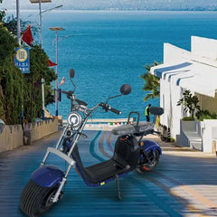 Scuter Electric 2 Persoane, Viteză Limitată 25 km/h – Fără Permis, Motor 1500W, Baterie 20Ah, Suspensie Hidraulică, COC Inclus