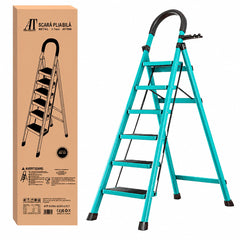 Scara Pliabila cu 3/4/5/6 Trepte Late, At Performance, Metalica, Maxim 150 Kg, Picioare Antialunecare
