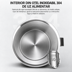 Aparat Multifuncțional pentru Prepararea Laptelui Vegetal și de Soia HALEY® HY-2721, 1800 ml, Putere Mixare 500W, Încălzire 1000W, 8 Funcții, Panou Tactil, Timer 12 Ore, Autocurățare