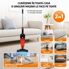 Aspirator Vertical 2 în 1 Cu Fir HALEY HY-1911, 650W, Recipient 1,2L, Tehnologie Ciclon, Filtrare în 4 Trepte, Rază 5 m