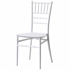 Scaun Elegant AT PERFORMANCE® Chiavari, din Policarbonat, Rezistent la Umiditate, Fără Brațe, Alb, 38 x 37 x 88.5 cm