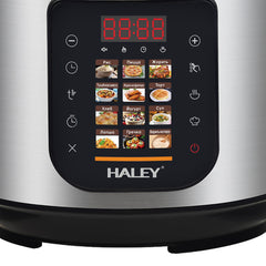 Oală Electrică Multifuncțională pentru Gătit HALEY® HY-2213, 1500W, Capacitate 6 Litri, Panou Digital cu 12 Programe de Gătire, Vas Interior cu Strat Antiaderent, Gătire Rapidă, Economie de Energie