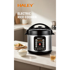 HALEY Vezi toate produsele Oală Electrică sub Presiune Multifuncțională HALEY® HY-2218, 1500W, Capacitate 6 Litri, Panou Digital cu Programe de Gătire, Vas Interior cu Strat Antiaderent, Gătire Rapidă, Economie de Energie