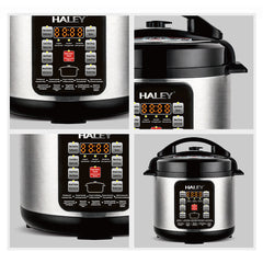 HALEY Vezi toate produsele Oală Electrică sub Presiune Multifuncțională HALEY® HY-2218, 1500W, Capacitate 6 Litri, Panou Digital cu Programe de Gătire, Vas Interior cu Strat Antiaderent, Gătire Rapidă, Economie de Energie