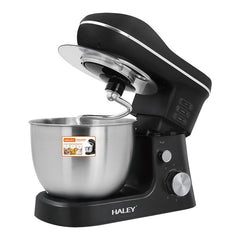 Mixer de Inalta Performanta HALEY HY-2409: Putere de 1200W, Bol Generos din Inox de 7L, 6 Trepte de Viteza cu Functie Pulse, Design Elegant Negru si Inox